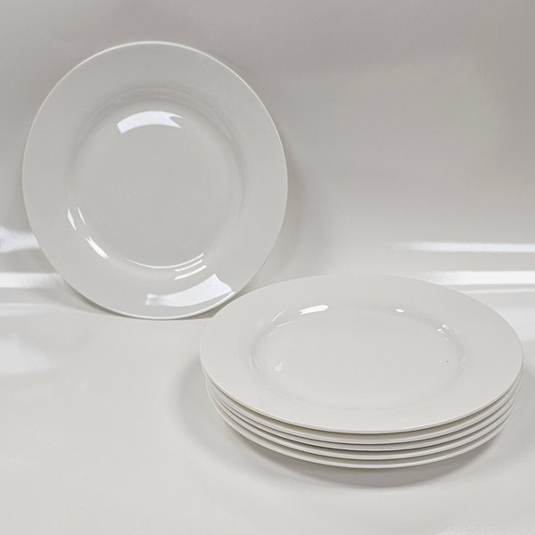 6x Weiße Fine Bone China Beilagenteller 20cm