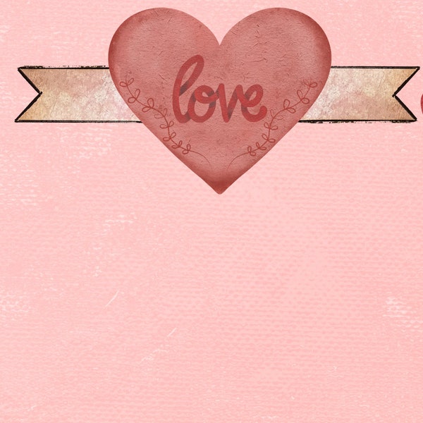 Vintage Style Valentine's Day Zoom Background