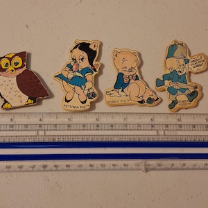 Collectible Vintage Lot of 6 Cartoon Characters Refrigerator Magnets #3