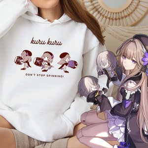 Herta Themed Honkai Star Rail Unisex Hoodie, Anime Apparel, Otaku Apparel, Anime Hoodies, Otaku Hoodies, Anime Apparels