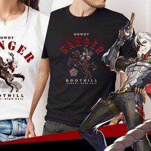 Boothill Themed T-Shirt, Honkai Star Rail, HSR Shirt, Western Anime Tshirts, Otaku Tees, Tee, T-Shirts, Unisex Anime Apparel, Gift