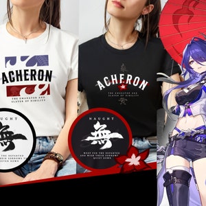 Acheron Themed T-shirt, Honkai Star Rail, HSR, Starrail, Unisex, Anime T-shirts, Otaku Tshirt, Tshirts, Gift for Star Rail Fan, Apparel