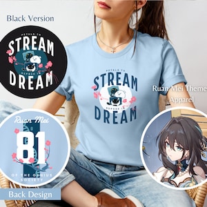 Ruan Mei Themed T-Shirt, Honkai Star Rail, HSR Tees, Tshirt, Tshirts, Anime Apparel, Otaku T-Shirts, Gift for Star Rail, Plum Blossom