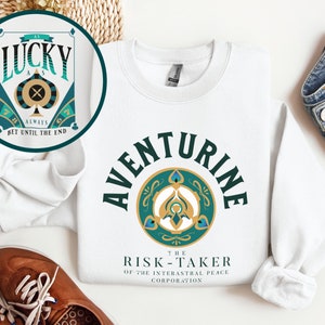 Aventurine Themed Unisex Sweatshirt, Honkai Star Rail Apparel, HSR Merch, Gift, Crewneck Sweatshirt, Anime Sweatshirt, Otaku Sweater