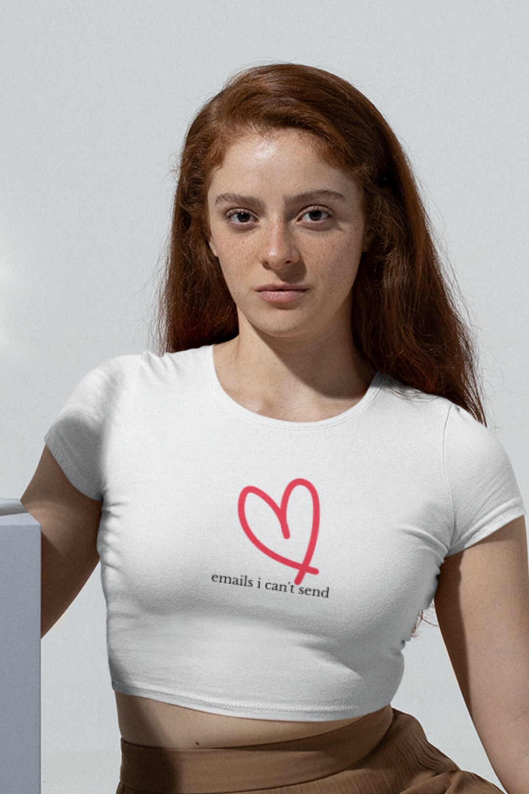 Sabrina Carpenter Baby Tee Emails I Can't Send Cropped Tshirt Music