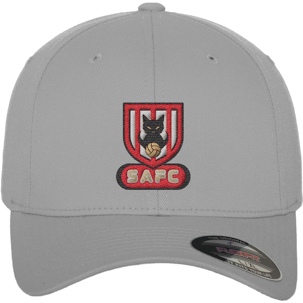 Sunderland Cap- SAFC Hat- Embroidered Black Cat Emblem Football Team Flexfit Baseball Cap