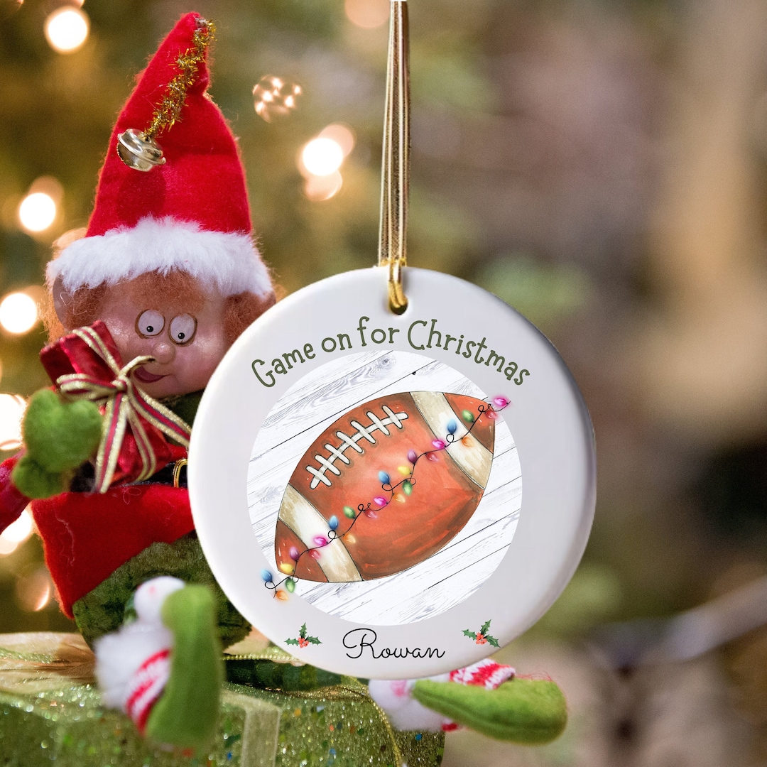 Personalized Christmas Football Ornament, Custom Made Football , Custom ...