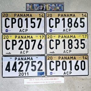 PANAMA License Plate Your Choice - Authentic SOUTH AMERICA License Plates - Great Gift For Dad - Mancave Garage Workshop Decor