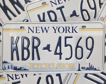 NEW Y0RK EXCELSIOR License Plate ~ 1 w/ Random Letters & Numbers No Pairs ~ Not Customizable ~ Great Gift Mancave Garage Workshop Decoration