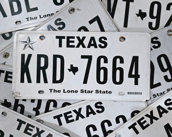 TEXAS License Plate - Free Shipping in USA - 1 w/ Random Letters & Numbers
