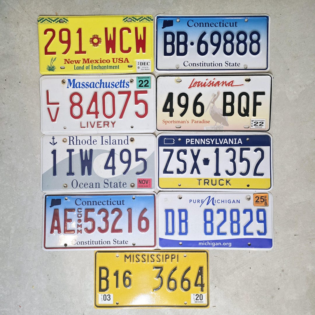 Collectible U.S. State License Plate - Authentic American Auto Tag - Etsy