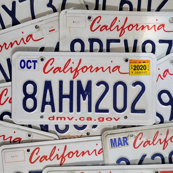CALIFORNIA License Plate - Free Shipping in USA - 1 w/ Random Letters & Numbers