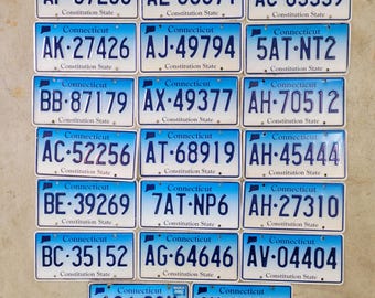 Bulk Connecticut License Plate Lot ~ 20 Random Plates