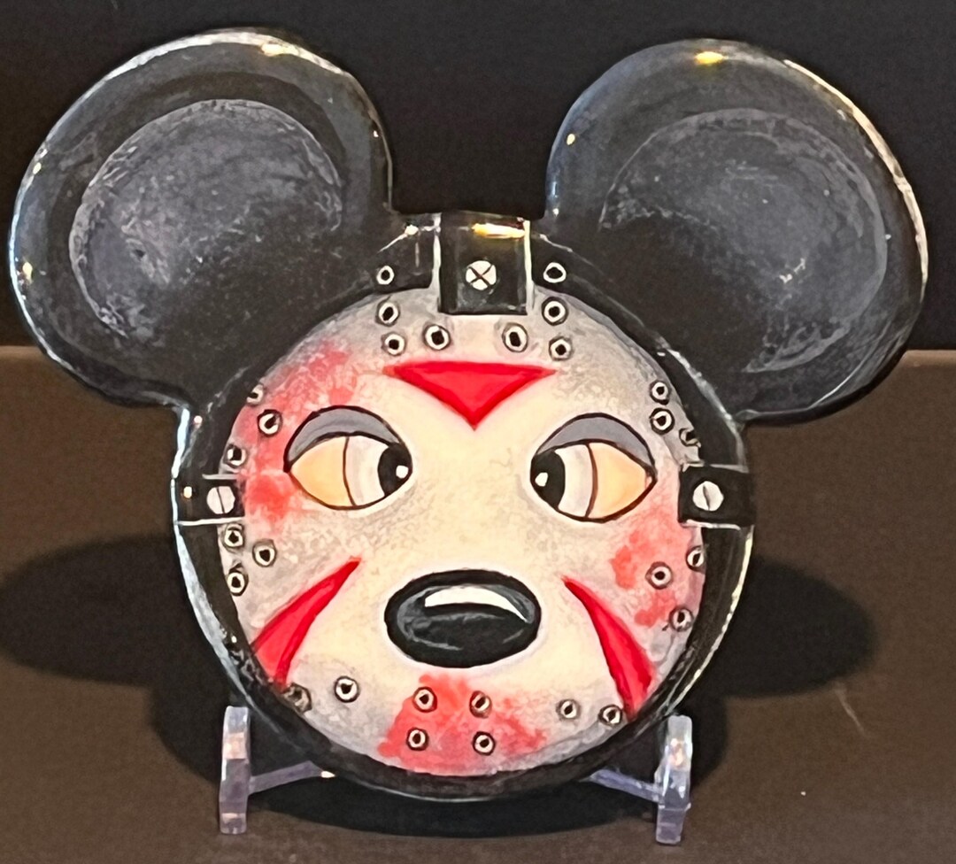 Hand-painted Mickey Mouse Stone Art: Friday the 13th Jason Mask - Etsy