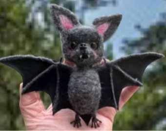Bat Needle Felted from 100% Wool