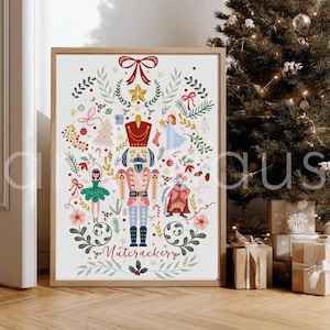Nutcracker Poster | Fairytale Christmas Prints | Xmas Illustrations Decor | Christmas Wall Art |  DIGITAL DOWNLOAD