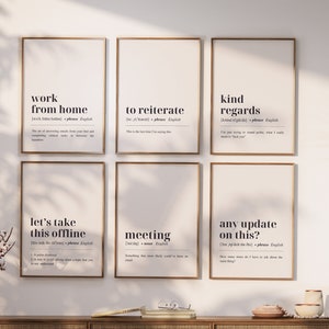 Funny Office Decor | 18 PRINTABLES | Office Wall Art | Gallery Wall Set ...