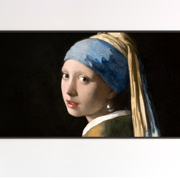 Samsung Frame TV Art | Girl with a Pearl Earring Classic Painting | DIGITAL DOWNLOAD