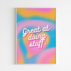 Great at doing stuff Solo Poster | Retro Barbie Print | Ken Tribute | Holographic Heistcore | DIGITAL DOWNLOAD