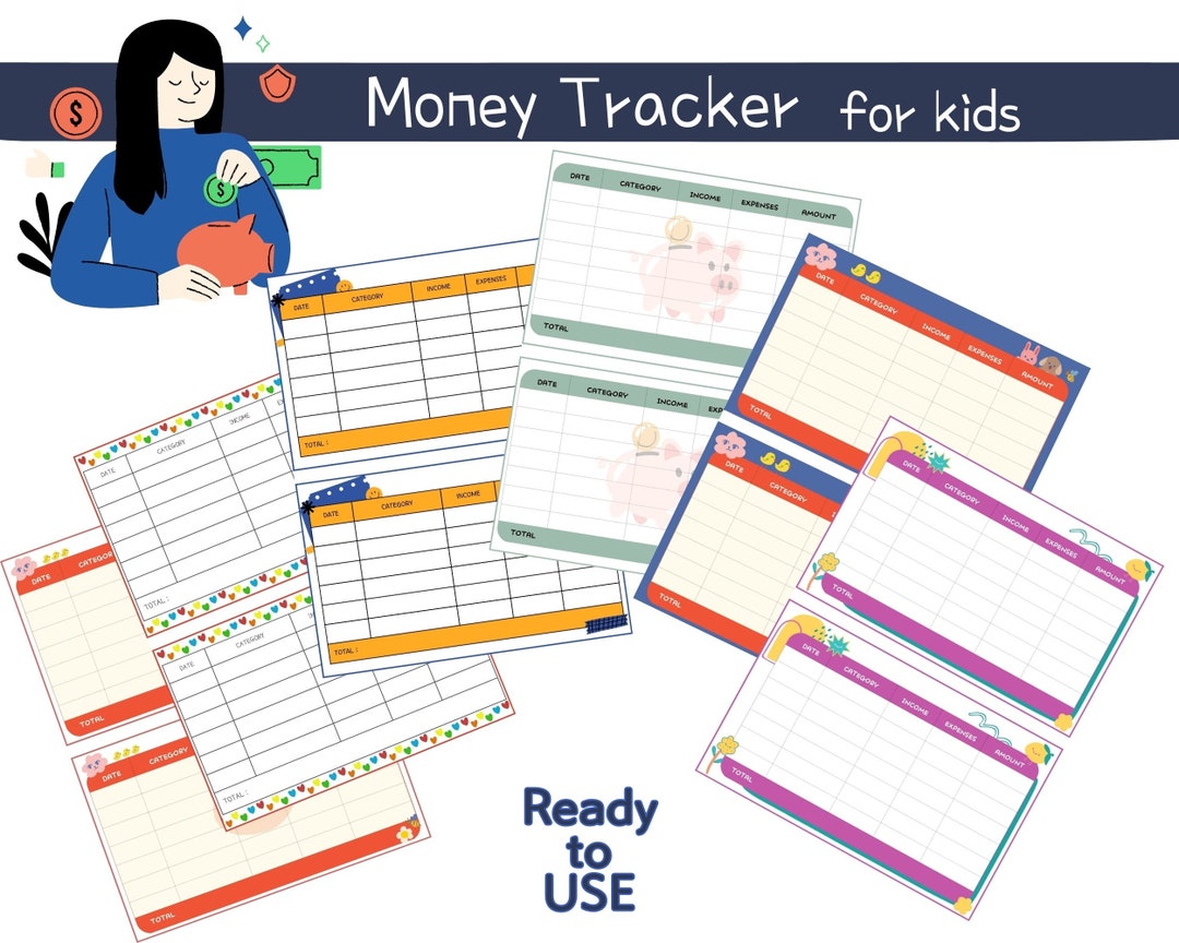 Money Tracker for Kids Money Diary Plan Your Money for KIDS - Etsy