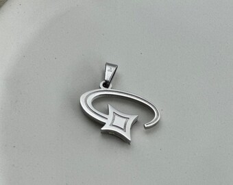 Men's Shooting Star Pendant - Elegant Silver Celestial Charm - Unique Space-Inspired Accessory - Shooting Star Men - Streetwear Style