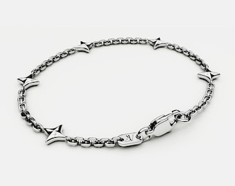 Star Bracelet Silver | Minimalistic Bracelet Men | Charm Bracelet | Silver Bracelet | Unique Streetwear Jewelry | Waterproof & non-fading