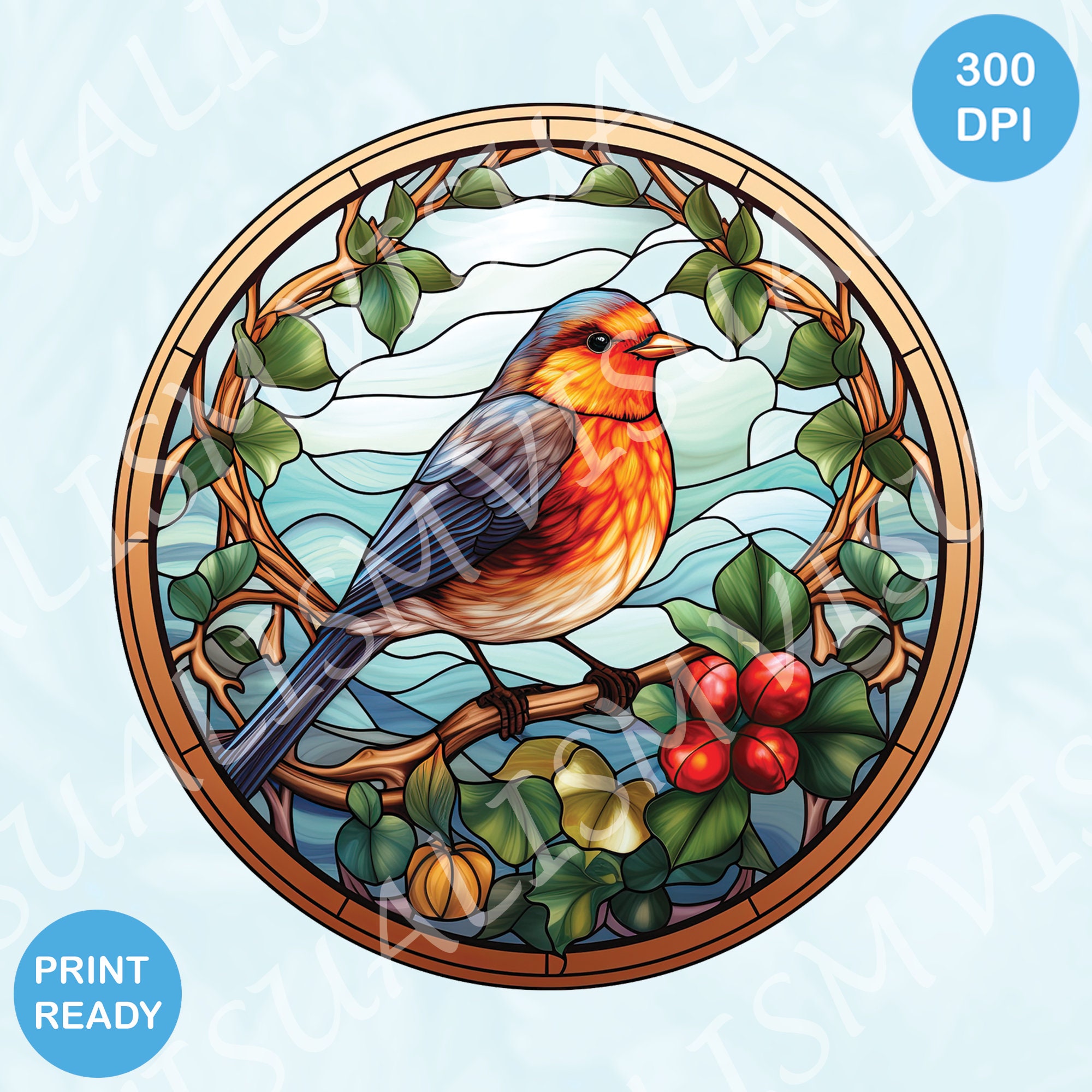 20 Stained Glass Robin Clipart for Stained Glass Window Hanging ...