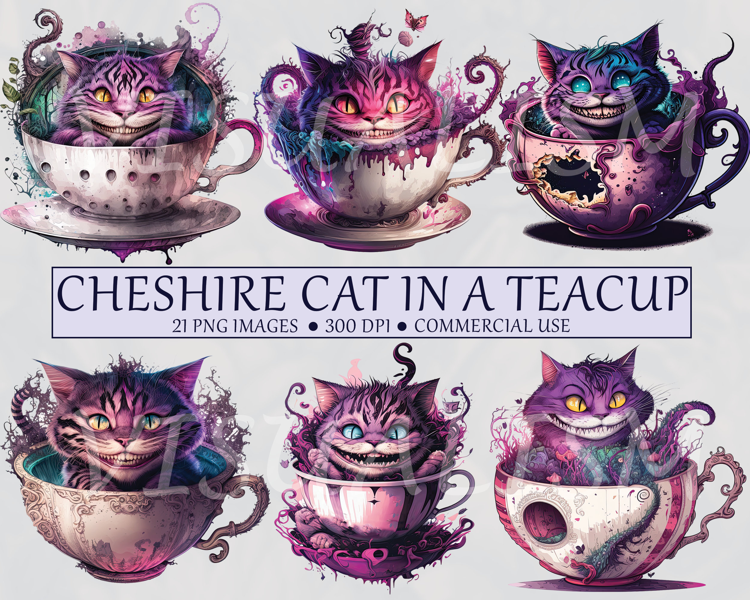 Verrückte Grinsekatze - Crazy Cheshire Cat Face Sticker
