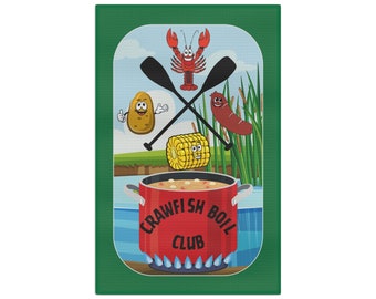 Crawfish Boil Club mjuk kökshandduk