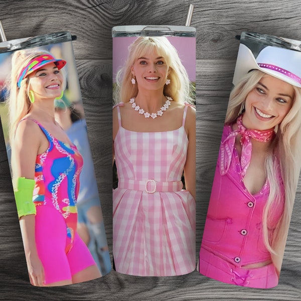 Margot Robbie Tumbler Wrap, Margot Robbie Tumbler Design, Margot Robbie Doll Pink Tumbler, 20 oz Digital Download