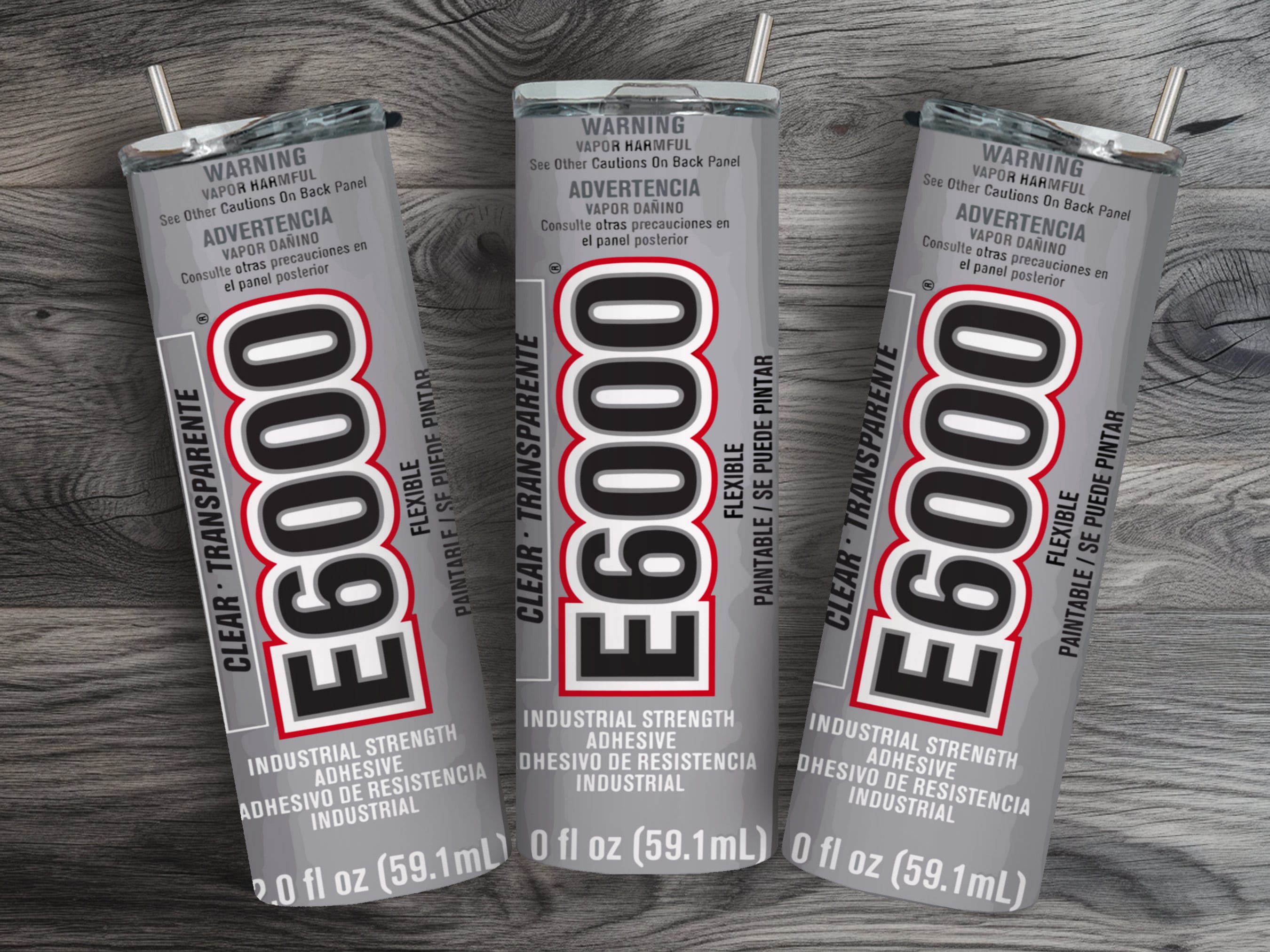 E6000 Industrial Strength Adhesive 0.5 Oz, 1.0 Oz With Precision Tips, 2  Oz, or 3.7 Oz 