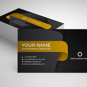 Business Card Template, Minimalist Business Cards, Chic Business Card, Elegant Business, Editable Business Card, Printable Business,