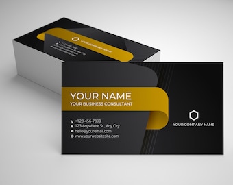 Plantilla de tarjeta de presentación minimalista: Diseño elegante y chic (Canva PDF)