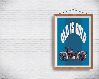 Lo viejo es oro: Descarga digital de arte lineal