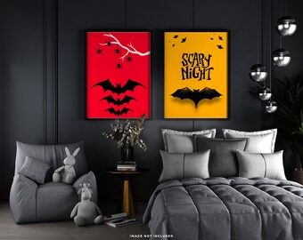 Arquitectos de la Naturaleza: Arte mural de arañas y murciélagos en primer plano - Descarga digital (paquete de 3)