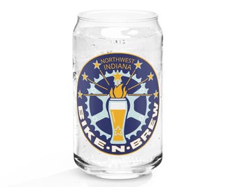 NWI Bike-N-Brew - Can-shaped glass