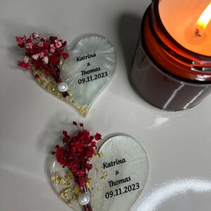 Aimant époxy avec boîte, cadeau personnalisé pour invité, cadeau de mariage pour invité, aimant avec fleur sèche, cadeau islamique, cadeau de mariée image 7