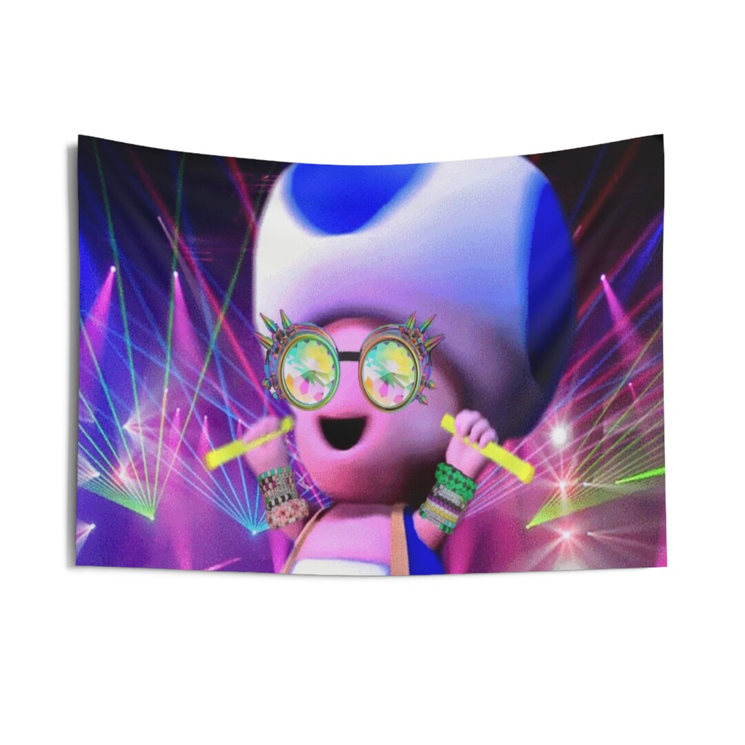 Rave Party Toad Indoor Wall Tapestries - Etsy