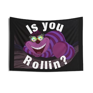 Rolling Cheshire Cat Indoor Wall Tapestry