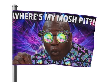 Diesel DJ Shaq "Where's My Mosh Pit" Rave Flag | Festival EDM Totem