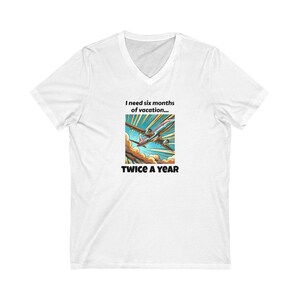 Vacation Mood Tee: Unisex V-Neck T-Shirt, Relaxation Apparel, Summer Vacation, Travel Lover Gift, Casual Daily Wear
