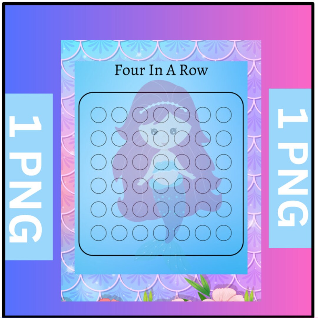 Four in a Row Printable Summer Game Activity for Kids Vacation - Etsy