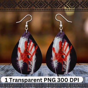 No More Stolen Sisters MMIW PNG Indigenous Women Equality earrings Awareness American Native earrings Indigenous Women Matter Native pride