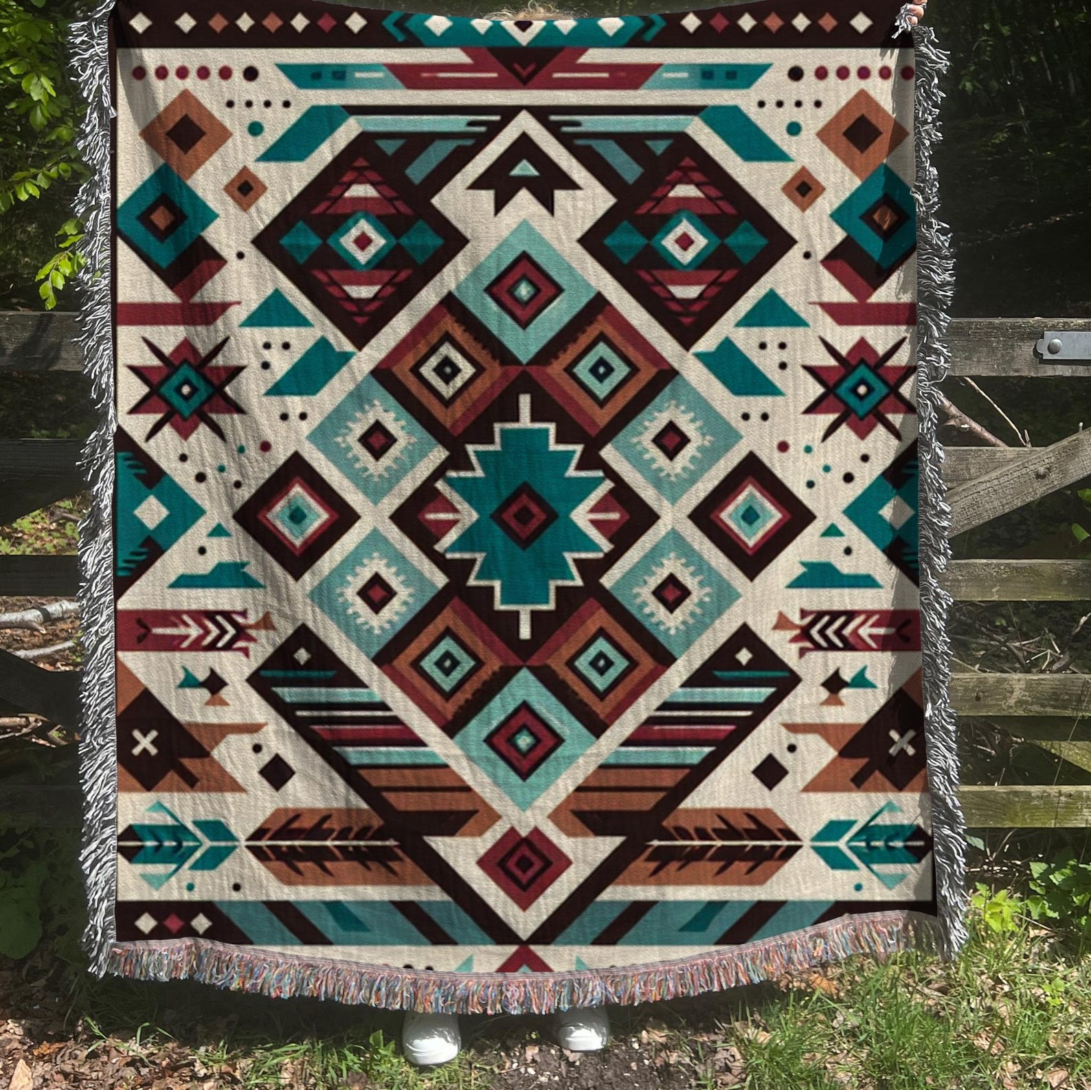 Native American Throw Woven Native American Blanket: Tribal Southwestern Home Decor - Etsy