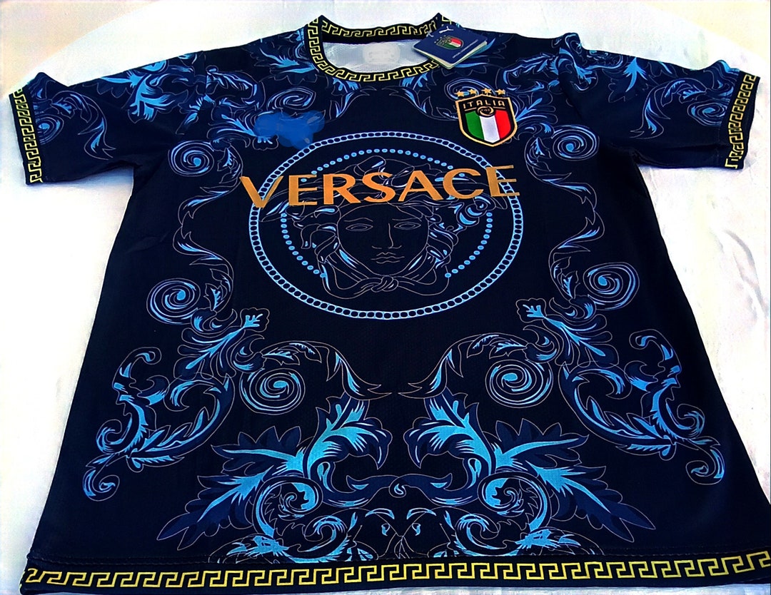 Italy Football Shirt Versace Version Limited Edition YK2 - Etsy