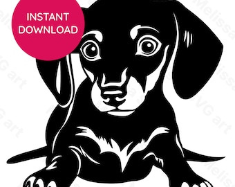 Chiweenie SVG portrait dog print svg - pet silhouette cricut & laser machine cut file for dog lover - png image - dog mom clipart scrapbook