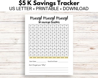 5k Savings Goal Tracker