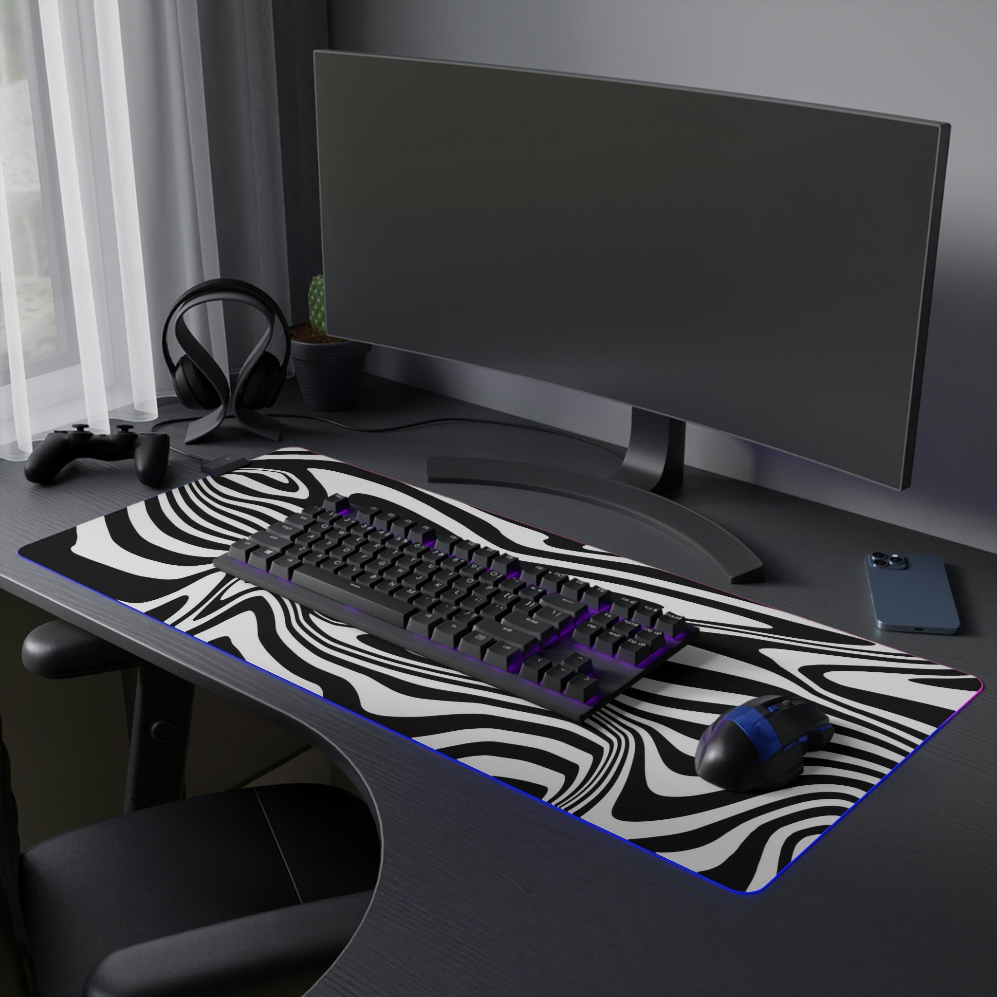 Psychedelic LED RGB Gaming Mouse Pad