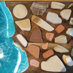 Sea Washed Pottery Shards | Brown and Cream | Victorian and Edwardian | Mosaics, Arts and Crafts