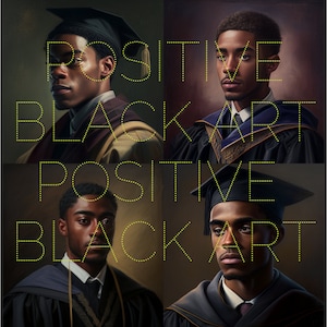 Hermosos retratos de graduados universitarios masculinos negros / Descarga instantánea / 5 archivos / IMPRESIONANTE / HBCU, Educación, Universidad